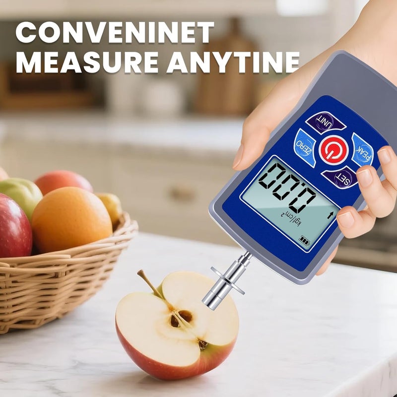 NEWTRY Digital Fruit Penetrometer Handheld Hardness Tester with Pressure Foot Fruit Firmness Sclerometer for Determining The Maturity Level of Fruit - Image 5